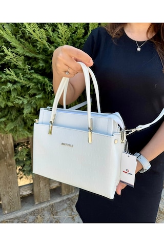 Just Polo Kadın Beyaz Orta Boy El Ve Omuz Çantası Shoulder Bag