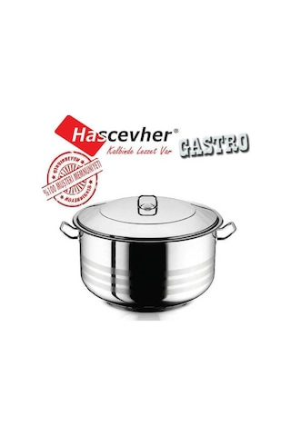 Hascevher Gastro 40X26 Derin 33 L Çelik Tencere Hascevher Gastro 40X26 Derin 33 L Çelik Tencere