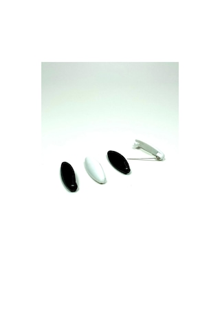 Royaleks 4 Adet Plastik Çengelli Eşarp Ve Şal İğnesi Siyah Beyaz 4 Cm Çok Renkli