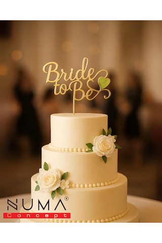 Bride To Be Pasta Üstü Mdf Üzeri Aynalı Gold Pleksi 20x24 cm