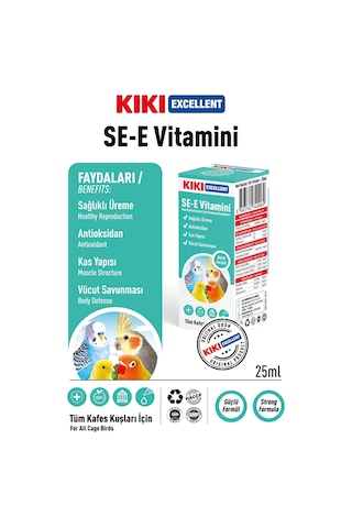 Kiki Excellent Kuş Se-E Vitamini 25 ML