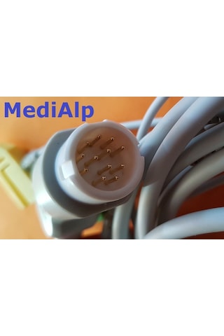 Philips Ekg Kablosu 12 Pinli Soket. 3 Leadli. Kiskaç Uçlu