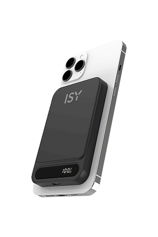 ISY IAP-0017 5000 MAH Magsafe Taşınabilir Şarj Cihazı Siyah
