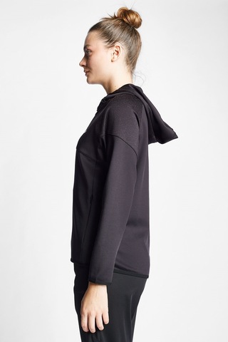 Lescon Kadın Koşu Fermuarlı Kapüşonlu Sweatshirt 24b-2002 Siyah
