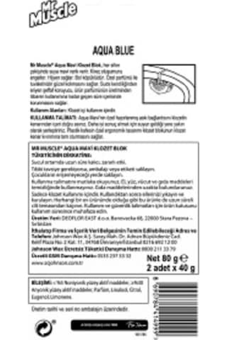 Mr. Muscle Aqua Blue Klozet Blok 2'li 80 G
