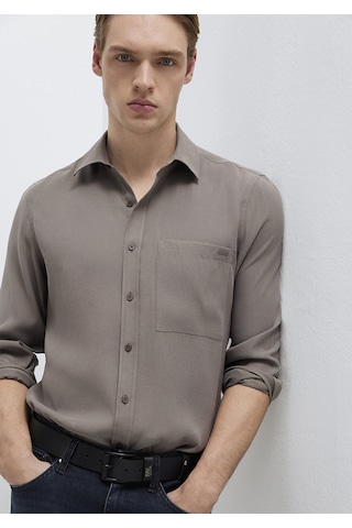 Mavi - Soft Premium Kahverengi Gömlek 0212010-87875 Kahverengi