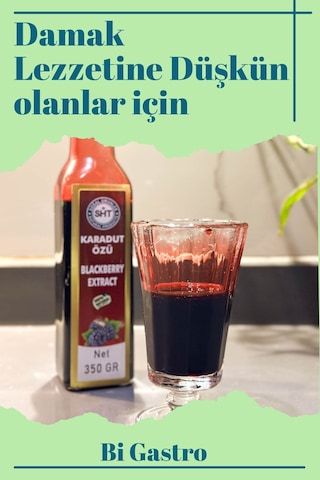 Bi Gastro - Organik Karadut Özü - Karadut Şurubu - Kara Dut Pekmezi - 350 Gr