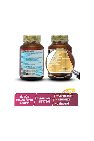Kiper'in Cranberry D-Mannoz C Vitamini 1400 MG 60 Kapsül