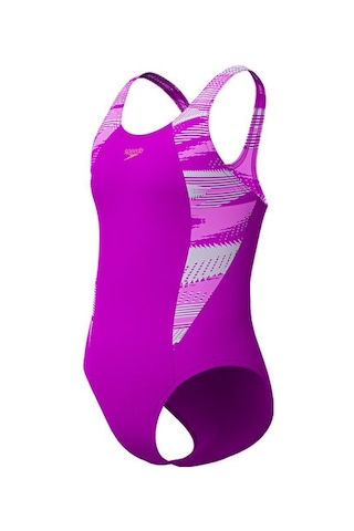 Speedo Hyperboom Splice Muscleback Jf Pink Kız Çocuk Mayosu 8-00372918627 Pembe