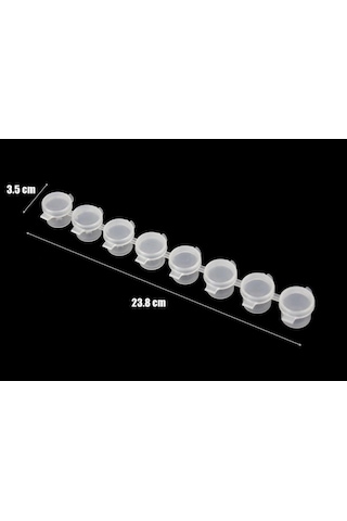 Wingard Wg01 Kapaklı Boya Saklama Kabı,8 Gözlü, 8x4,5 Ml.-54772