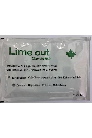 Lime Out Çamaşır Bulaşık Makinesi Koku Yağ Kireç Temizleyici 5 Ad