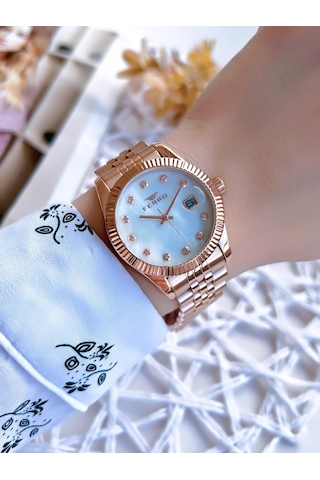 Ferro Rose Gold Renk 3 Atm Suya Dayanıklı Çelik Kordon Özel Tasarım Kadın Kol Saati Bmn.8a2112fe