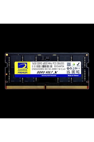 Twinmos Tmd516gb4800s40, 16gb, Ddr5, 4800mhz, Cl40, 1.1v Notebook Ram