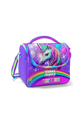 Coral High Mor Simli Unicorn Isı Yalıtımlı Beslenme Çantası - Kız Çocuk