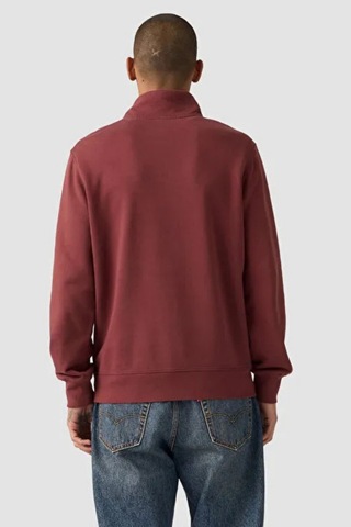 Levi's Erkek Original Hm Zip Yarım Fermuarlı Kırmızı Sweatshirt - 001tu-0004 Kırmızı