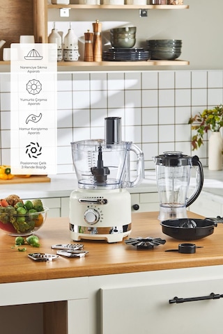 Karaca Multiblend Artisan Retro 1000 W Mutfak Robotu