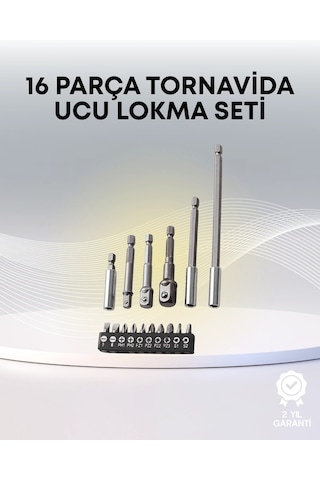 Metal Gövdeli 16lı Bits Seti Çok Fonksiyonlu Tamir Aleti