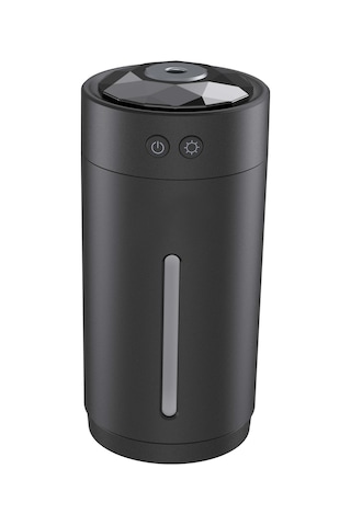 Hangfox 300ml Mini Usb Nemlendirici: 7 Renkli Led Işık, Çift Buhar Modu, Sessiz Çalışma, Su Yokken Otomatik Kapatma - Bebek Odası, Yatak Odası, Ofis, Araba İçin Siyah