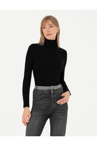 Pierre Cardin Kadın Siyah Triko Kazak 50276230-vr046 Siyah