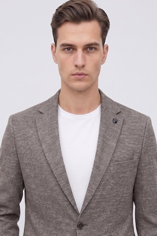 Plus Scorpion Erkek Esnek Kumaş Slim Fit Blazer Ceket Günlük & Ofis Şıklığı Kahverengi