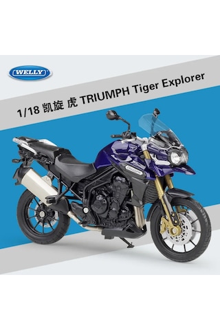 1/18 Ölçekli Küçük Welly Triumph Tiger Explorer 1200 800 Touring Motosiklet Tiger Explorer