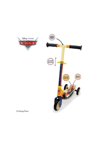 Smoby, 750119, Ahşap Ve Metal Tasarımlı 3 Tekerlekli Scooter, Retro Tasarım, 20 Kg Taşıyabilme, Göz Alıcı Renkler, Ayarlanabilir Gidon - Teşhir