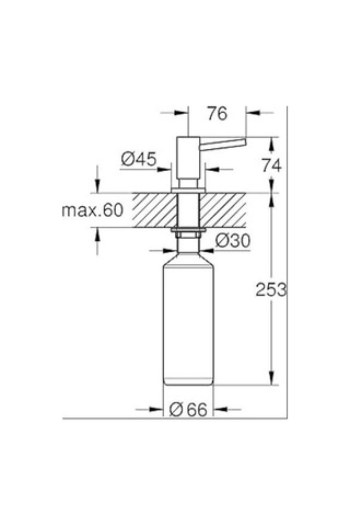 Grohe Sıvı Sabunluk Tezgahüstü Mat Siyah - 1021652430 Siyah