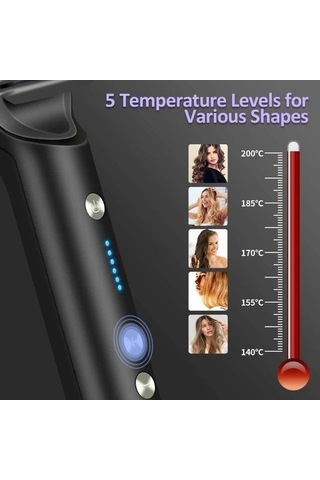 Venturemart Saç Düzleştirici Fırçası Saç Düzleştirme Demiri, Dahili Tarak Ve 5 Sıcaklık Ayarı Ve