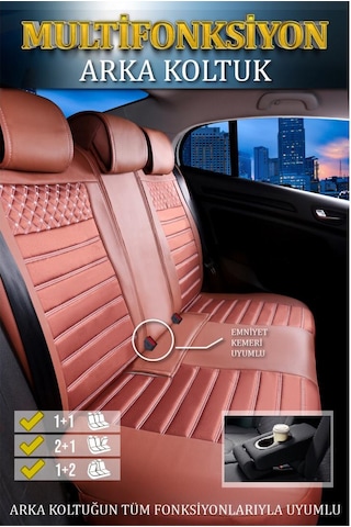 Volvo S90 Oto Koltuk Kılıfı Ön Arka Set Tarçın Plus Serisi Scr