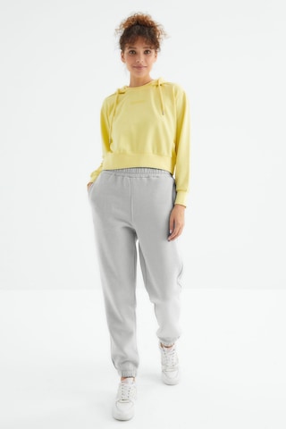 Tommy Life Taş Yüksek Bel Şardonlu 3 İplik Pamuklu Basic Kadın Eşofman Altı - 94624 TAŞ Taş