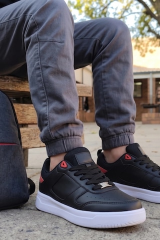In Step Color-block Comfort: Siyah Kırmızı Erkek Çocuk Spor Ayakkabı Kırmızı - Siyah