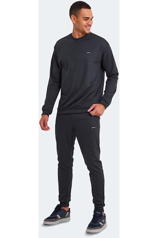 Slazenger OFFENDER KTN Erkek Cepli Koyu Gri Eşofman Takımı