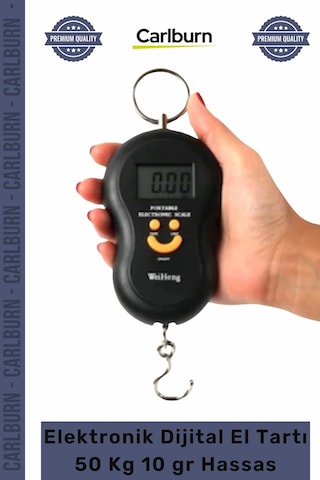 Tartı Işıklı Lcd Ekran Gülenyüz Elektronik Dijital El Kantarı 50 Kg Terazi Tartı 10 Gr Hassas Çok Renkli