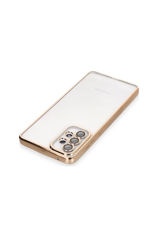 Newface Samsung Galaxy Uyumlu A73 5g Kılıf Razer Lensli Silikon Glblseme - 19 - Gold
