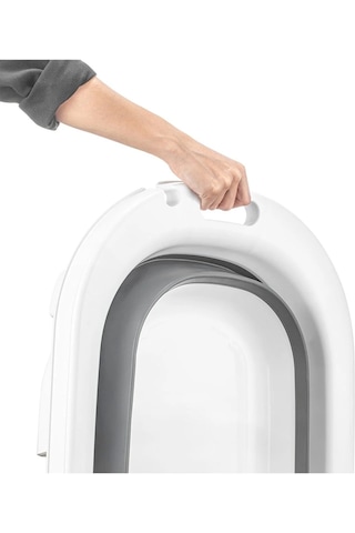 Premium Pratik Katlanır Yer Kaplamaz Ayaklı Bebek Yıkama Banyo Küvet Duş Kova Maşrapa Koçero Seti