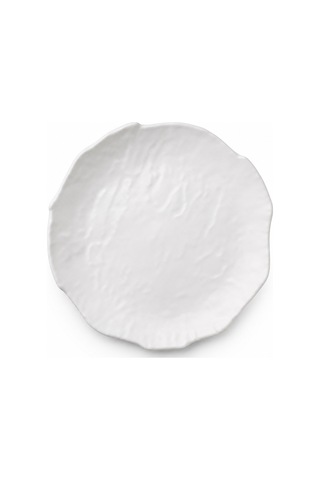Premium Dokulu Beyaz Termo Melamin Servis Tabağı,27 Cm,kırılmaz Hafif Tabak,modern Sunum Tabağı Beyaz