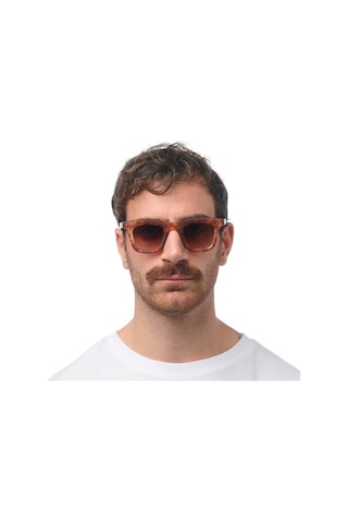 Okkia Firenze Unisex Güneş Gözlüğü Sahara Havana / Lens: Kahverengi Gradyan Kahverengi - Leopar