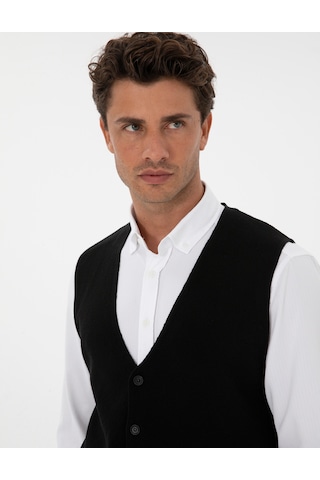 Pierre Cardin Erkek Siyah Yelek Triko 50317313-vr046 Siyah