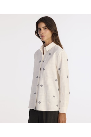 Yargıcı Regular Gömlek Yaka Uzun Kol Gömlek 25kkgm6014x 037 Ekru