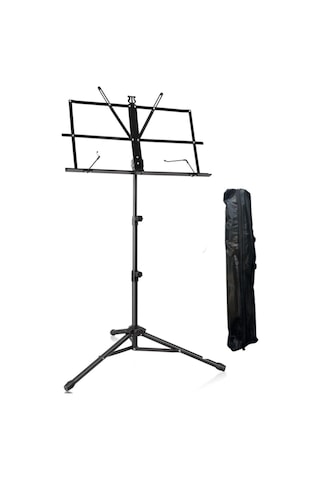 Profesyonel Katlanabilir Nota Sehpası Ayarlanabilir Metal Müzik Standı Şef Kürsüsü