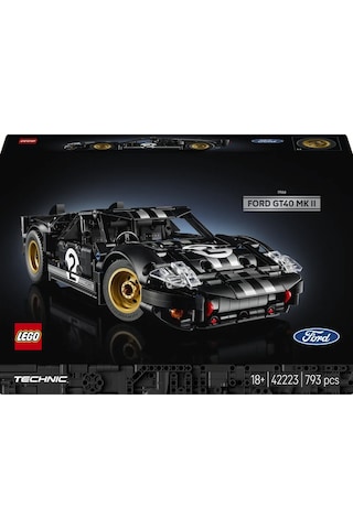 LEGO® Technic™ 1966 Ford GT40 MKII Yarış Arabası 42223 – Yetişkinler için Gerçekçi Özellikler İçeren Model Yapım Seti (793 Parça)