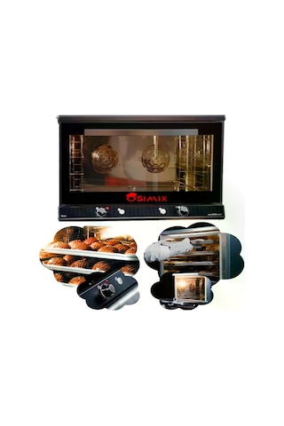 Osimix Konveksiyonel 4'lü Buharlı Patisserie Fırın 40x60 Cm Tepsi Kapasiteli - Poğaça,pasta,börek
