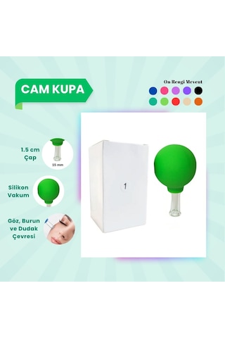 Silikon Vakumlu Cam Yüz Masaj Kupası No:1 Açık Yeşil Çok Renkli Silikon Vakumlu Cam Yüz Masaj Kupası No:1 Açık Yeşil Çok Renkli
