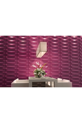 3 Boyutlu Boyanabilir Pvc Duvar Paneli Edessa 50-50 Cm 4 Adet-1 Metrekare