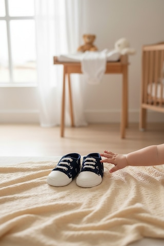 Balbeybi Bebek Deniz Çapalı Figürlü Spor Ayakkabı Kaydırmaz Taban İlk Adım Sneaker Ortopedik Hafif Günlük Lacivert