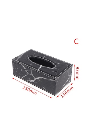 C-modern Mermer Dikdörtgen Suni Deri Doku Kutusu Peçete Tuvalet Kağıdı Tutucu Kılıf Dağıtıcı Ev Dekorasyon