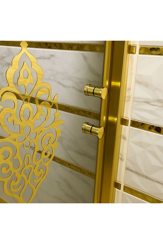 Ayrıntıshop Duşakabin Cam Kabin Kapı Tutamağı Plastik Krom Kaplamalı Gold