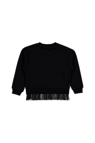 Civil Girls Yıldız Baskılı 10-13 Yaş Sweatshirt - Siyah
