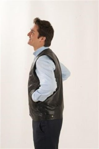 Hakiki Deri Siyah Kevin Fermuarlı Erkek Deri Yelek Kahverengi