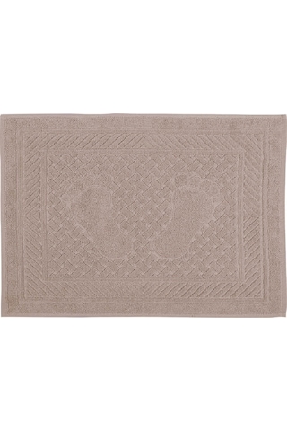 Mira Home Ayak İzli Banyo Havlusu % 100 Pamuk Yumuşak Ayak Havlusu 50x70 Cm Kahve Kahverengi